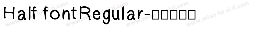 Half fontRegular字体转换